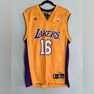 NBA Pau Gasol Los Angeles Lakers Home Jersey Size Medium